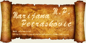 Marijana Petrašković vizit kartica
